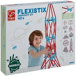 Конструктор Hape Flexistix Креативные бамбуковые фигуры 133 детали (E5565)