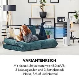 Мобільний кондиціонер вентилятор Klarstein Skytower Grand Smart 480 м3/ч (10035816) - мініатюра 6
