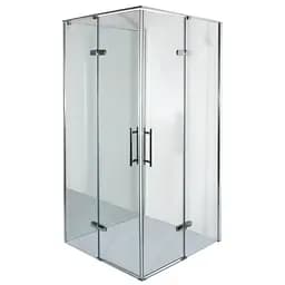 Душевая кабина Bravo квадратная без поддона от стены WDA N90TC 1 уп., прозрачная, хром