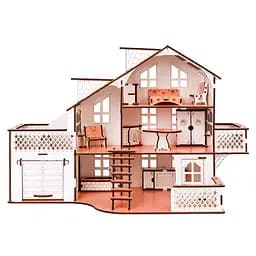 Ляльковий будинок GoodPlay, з гаражем, рожевий (B010)