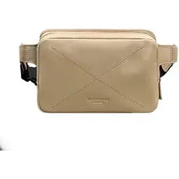 Шкіряна жіноча поясна сумка Dropbag Mini світло-бежева