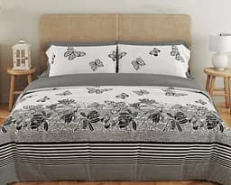 Комплект постельного белья ТЕП Soft dreams Black Butterfl евро черный с белым (2-03859_25996)