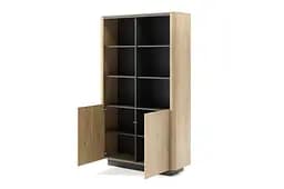 Стелаж Perfect Home Торро / Torro 2D/113 2-дверний Дуб кремона/чорний (PFH-091413) - мініатюра 6