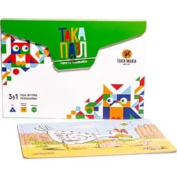 Пазлы для детей Такая Мака Пазл 3 в 1 Курочка зелени 28 элементов (210001-UA)