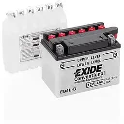 Акумулятор Мото Exide Conventional EB4L-B 4Ah Ев (-/+) 50EN 120x70x92 мм - мініатюра 2