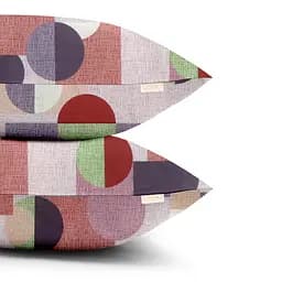 Комплект постільної білизни Cosas Geometry CS9 Двоспальний фіолетовий (GeometryRedViolet_El160-12Magnolia_180) - мініатюра 4