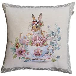 Наволочка гобеленовая Прованс Очарование Зайчиха 45х45 см (44276)
