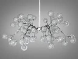 Дизайнерська люстра "Світлячок", люстра хромована на 54 лампи