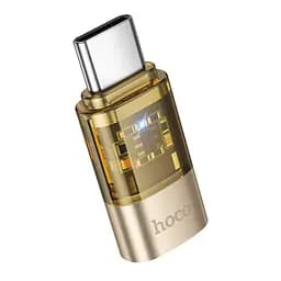 Адаптер перехідник Hoco UA36D Type-C to Lightning золотистий - мініатюра 3