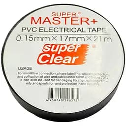 Стрічка електроізоляційна ALAN Master 17 x 0.15мм x 21м чорна
