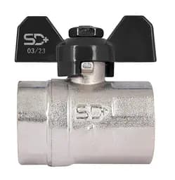 Кран кульовий Thermo Alliance Base 1" ВВ прямий, PN40, метелик SD602W25 - мініатюра 3