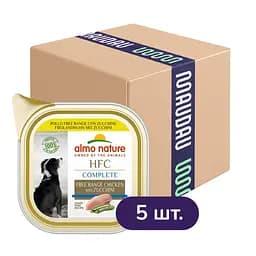 Набор влажного корма для собак Almo Nature HFC Dog Complete 4+1 курица свободного выгула и цуккини 425 г (85 г х 5 шт.)