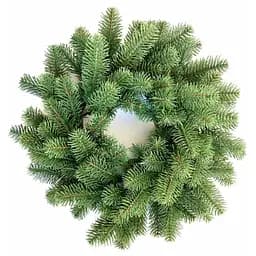 Вінок новорічний різдвяний Hvoya Premium з литої хвої зелений 45 см