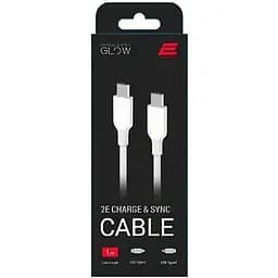 Кабель 2E USB-C - USB-C Glow 60W 1m White - мініатюра 2