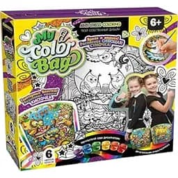Комплект креативної творчості Danko Toys My Color Bag mCOB-01 сумка-розмальовка міні Сови з чаєм