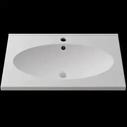 Раковина матова врізна Amidicon Venera 70 700x450 з литого каменю VENERA_70_MAT, Білий матовий