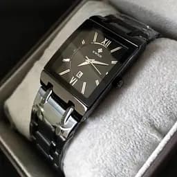 Класичний водостійкий кварцовий годинник Wwor Chain black - мініатюра 3