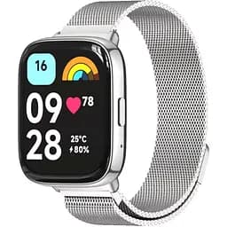 Миланский сетчатый ремешок Primolux для часов Xiaomi Redmi Watch 3 Active Silver