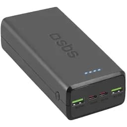 Універсальна мобільна батарея SBS 30000mAh 20W PD,QC 2xUSB-A 2xUSB-C Black (TTBB30000PD20K)