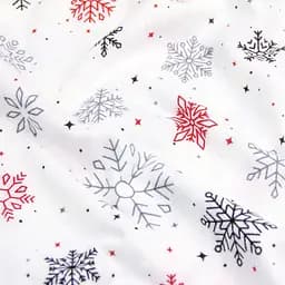 Дитяча постільна білизна фланель Cosas SNOWFLAKES CS12 110х140см (Flannel_SnowflakesGrayRedWhite_El80-16Bubble_140) - мініатюра 7