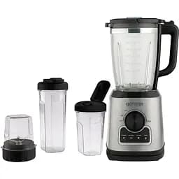 Gorenje Блендер стаціонарний 1400Вт, чаша-1750мл, додаткові ємкості, кофемолка, кришення льоду, приготування супу, імпульсний режим, метал