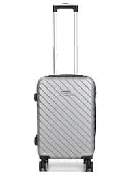 Валіза маленька S ABS-пластик Madisson Snowball 03403 58х38х23см 35 л Срібна