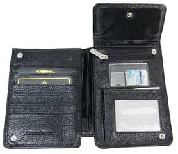 Невелика чоловіча шкіряна сумка через плече Giorgio Ferretti Ef061 Чорна