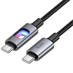 Дата кабель Hoco U144 New Type-C to Type-C 60W (1.2m) Black - мініатюра 2