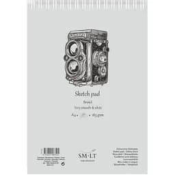 Альбом для ескізів на спіралі SM-LT Art Authentic (Bristol) 185г/м2 50л білий та гладкий папір - мініатюра 2