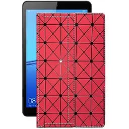 Чехол StatusCASE из экокожи для планшета Huawei MediaPad M5 Lite 8 Красный ромб