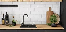 Кухонна мийка гранітна Rea West black ZLE-00120, Чорний - мініатюра 4