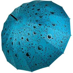 Женский зонт-трость полуавтомат Toprain 98 см бирюзовый