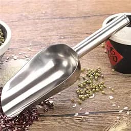 Совок алюмінієвий для льоду, цукру, спецій та сипучих продуктів 23.5 см, Kitchen Master Сірий 84504 - мініатюра 2