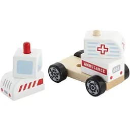 Пірамідка Viga Toys Машина швидкої допомоги дерев'яна (50204) - мініатюра 2