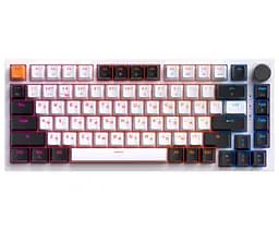 Клавиатура беспроводная игровая механическая GamePro MK-160-W Pro White-Black QLAB Orange Switches Hot-Swap - мініатюра 1