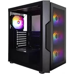 Корпус 1stPlayer T7-P-BK-4F1 Black 750W (T7-P-BK-4F1-PS-750FK-EU)