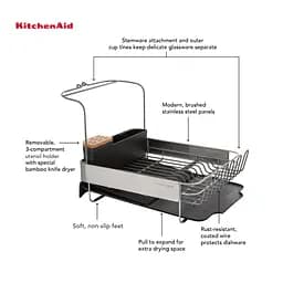 Підставка для сушки посуду KitchenAid Sinkware сіра (KEG896BXCGA) - мініатюра 10