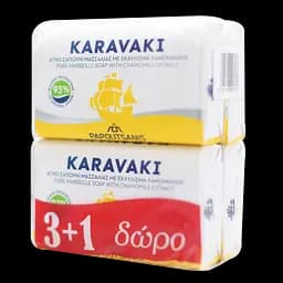 Тверде мило Karavaki Ромашка, 500 г (4 шт. по 125 г) (ABSCa500) - мініатюра 2