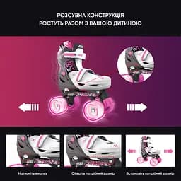 Ролики Neon Combo Skates Розмір 30-33 Рожевий - мініатюра 8