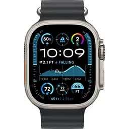 Смарт-годинник Apple Watch Ultra 2 49mm Natural Titanium Case with Black Ocean Band [MXTL3] [114929] - мініатюра 2