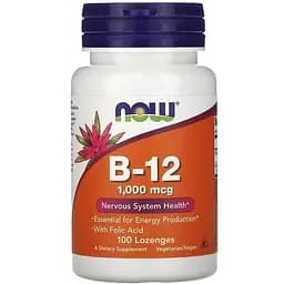 Витамины и минералы Now Vitamin B12 1000 мкг 100 леденцов