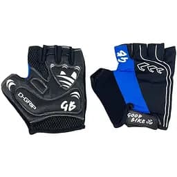 Велорукавиці Good Bike D-Grip короткий палець розмір L сині (94506Blue-IS) - мініатюра 2