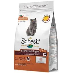 Сухий монопротеїновий корм Schesir Cat Sterilized & Light 1.5 кг шезір лайт курка для стерилізованих кішок