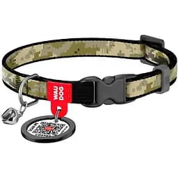 Ошейник для кошек Waudog Nylon Милитари с QR-паспортом XS 20-30х1 см