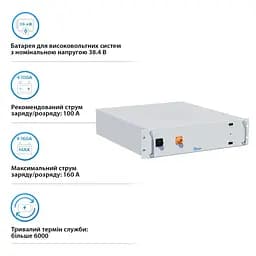Акумуляторна батарея для ДБЖ Deye LiFePO4 38.4 V / 200 А*ч (BOS-A) - мініатюра 2