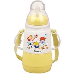 Пляшечка для годування Fissman з ручками 150 мл жовта (7953)