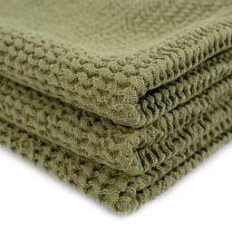Набір рушників Lotus Home - Rius olive оливковий 30x50 (3 од.) - мініатюра 3