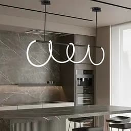 Чорна видовжена люстра ELISION з гнучкою LED стрічкою Line.F Довжина 120 см - мініатюра 8