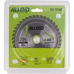 Диск пиляльний по дереву Alloid Building Tools з твердосплавними напайками 125х22.2 мм (WS-12540) - мініатюра 2