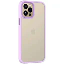 TPU+PC чехол Metal Buttons для Apple iPhone 12 Pro / 12 6.1" Бузковий, TPU+PC